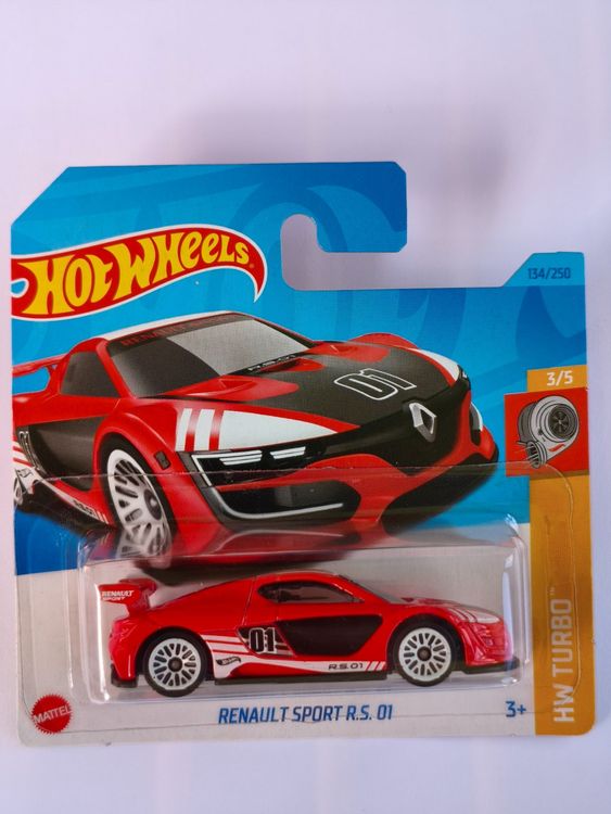 Hot Wheels Renault Sport R.S, 01 HW Turbo 3/5 (134/250) HKJ38 Short Card Mattel 2023 + Blister & Card Protector Pack Friki Monkey