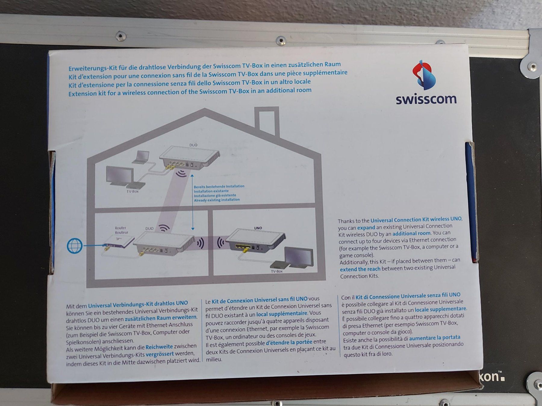 Unità & Adattatore: Swisscom UNO, Universal Verbindungs-Kit drahlos – Nuovo (secondo la descrizione) da Oberengstringen venduto da Contrena 1