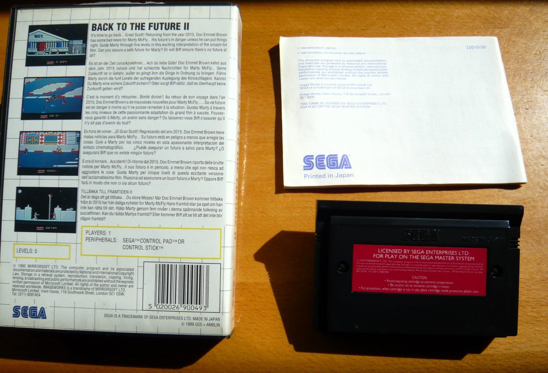 Sega Giochi: SEGA Master System : Back To The Future 2, CIB, 1990 – Usato da Onex venduto da Jaguar1986 2