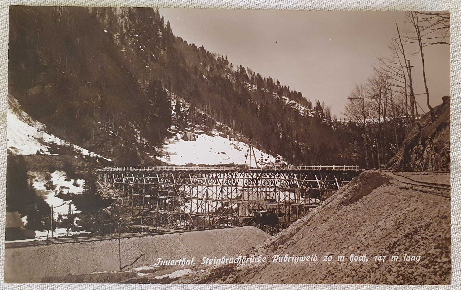 Cartoline postali: Innerthal - Steinbruch Brücke – Usato da Kreuzlingen venduto da Rschweiz1