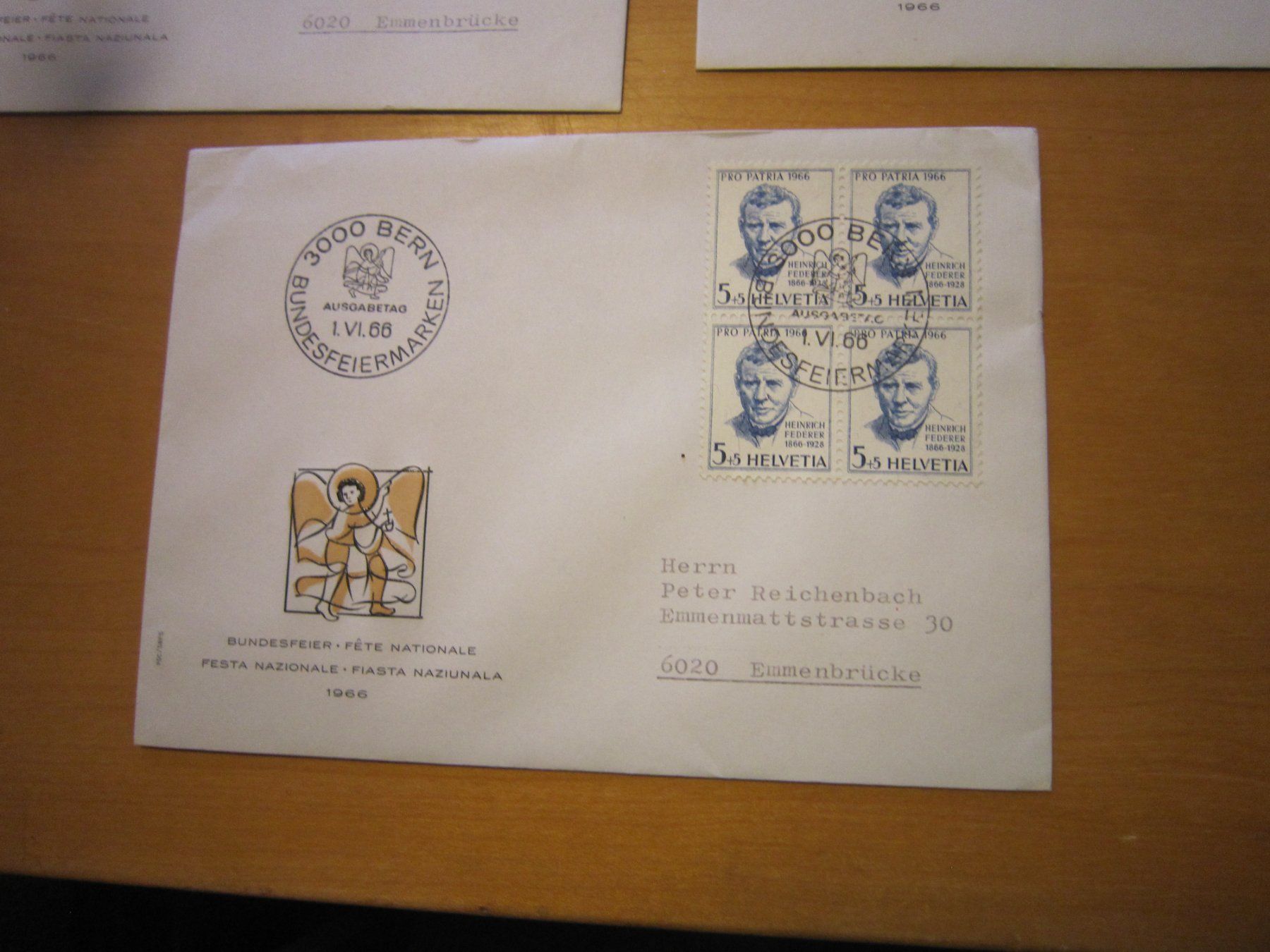 Tutti i francobolli: PP 1966 FDC Serie und 4er mit Adresse – Usato da Gordola venduto da Polentaefung 4