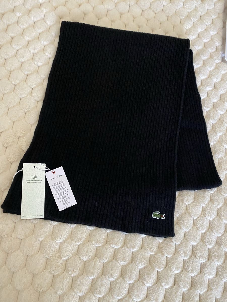 Lacoste Foulards, Tücher & Schals: Écharpe Lacoste, noire - NEW – Neu und originalverpackt aus Corsier GE von tanamera