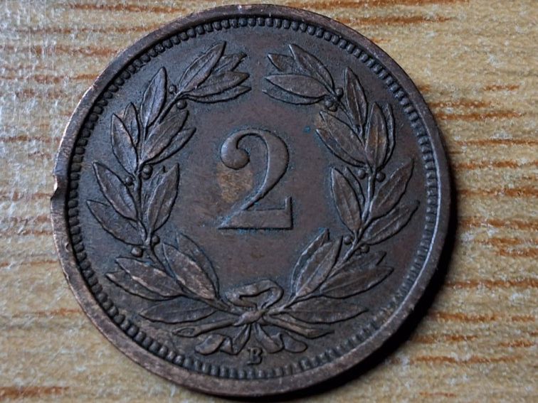 Tutti le monete: 2 Rappen 1929 - Selten! – Usato da Münchenstein venduto da purbach1 5
