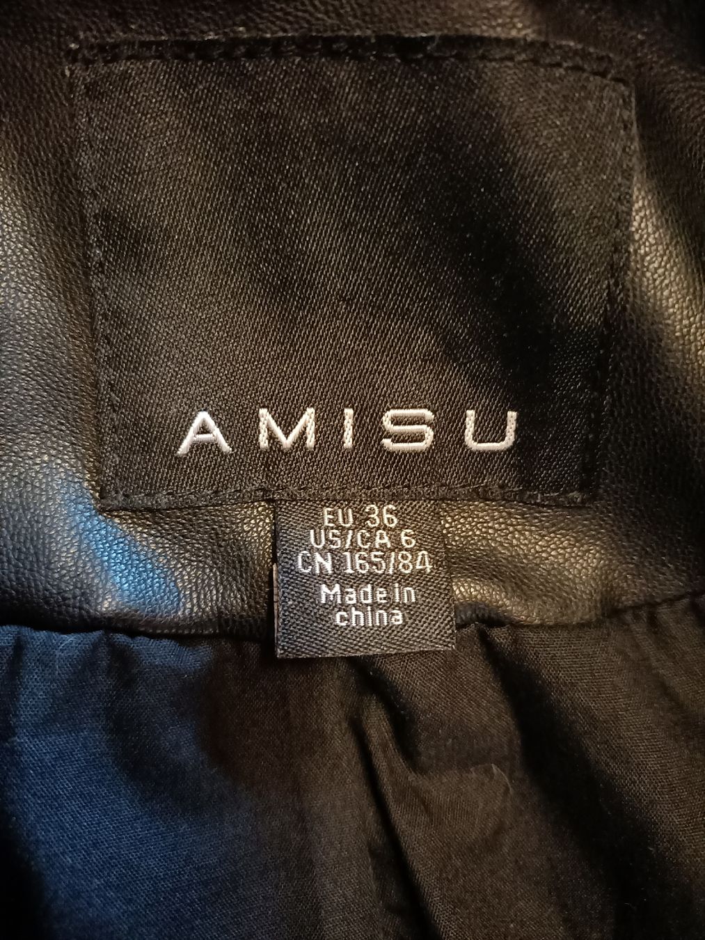 Giacche: Lederjacke Damen schwarz Gr. 36 Kunstlederjacke – Usato da St. Gallen venduto da jan_ccx7 2