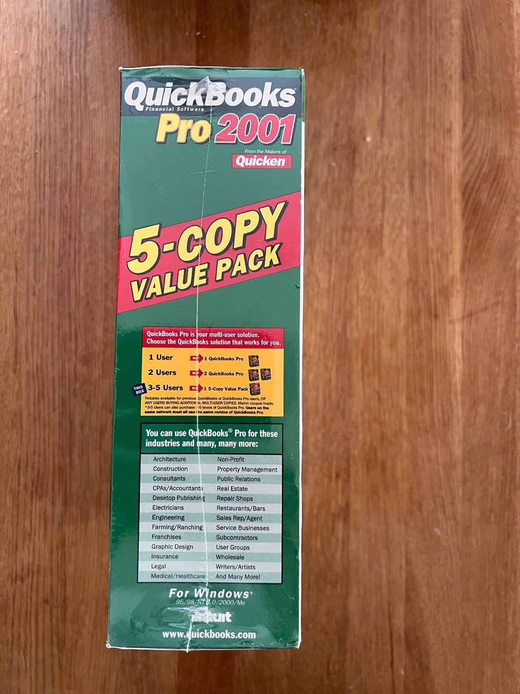 Software: Intuit QuickBooks Pro 2001 unopened 5 copy value pack – Nuovo e nell'imballaggio originale da Arlesheim venduto da Haks 1