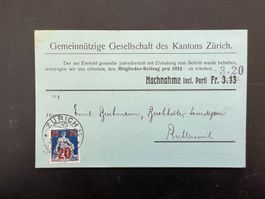 Postkarte 1924  Abo Nachnahme Grenzpost   (G181)