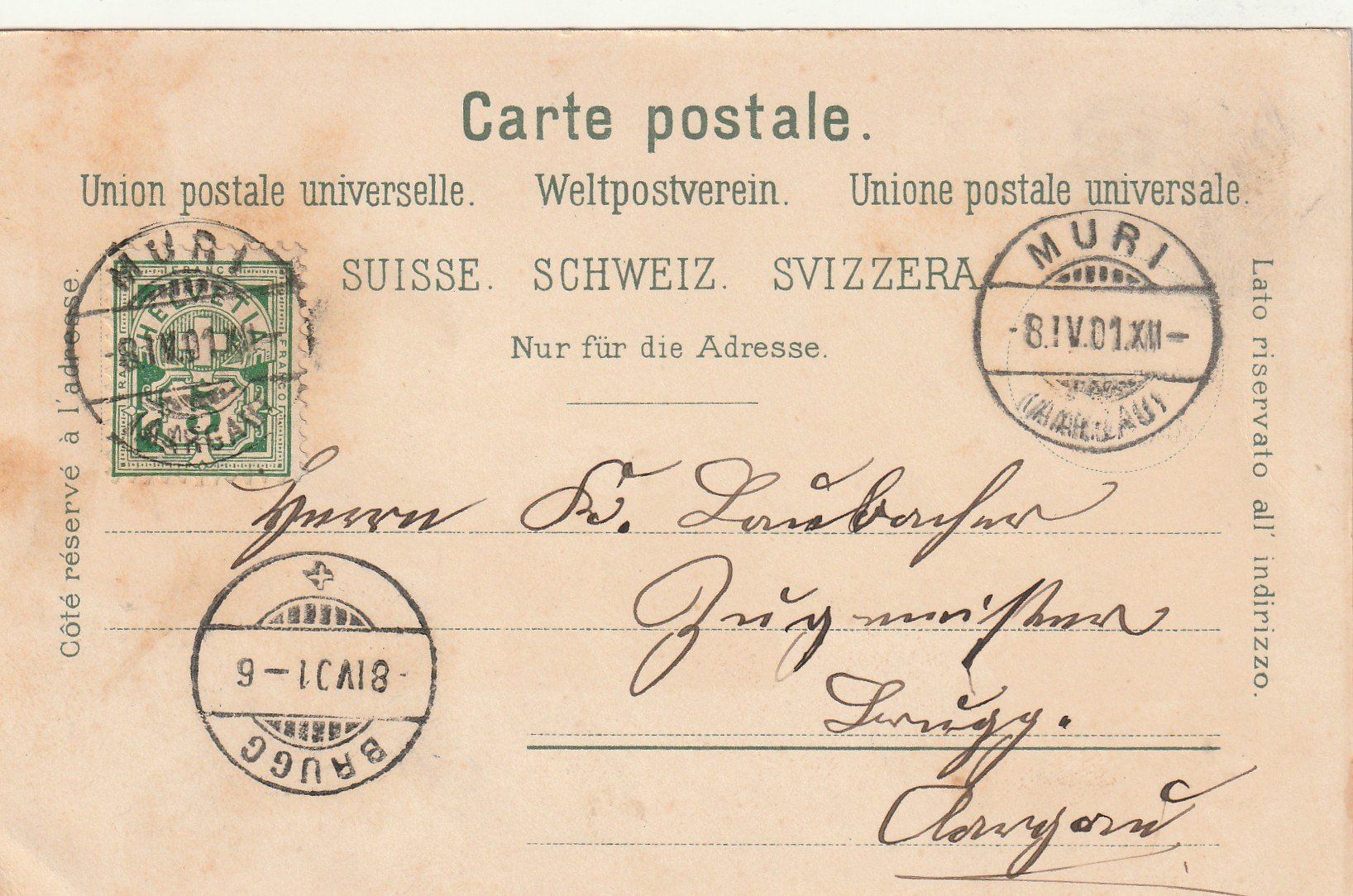 Cartoline postali: Lauterbrunnental mit Staubbach Litho – Usato da Rorschacherberg venduto da fratovi2 1