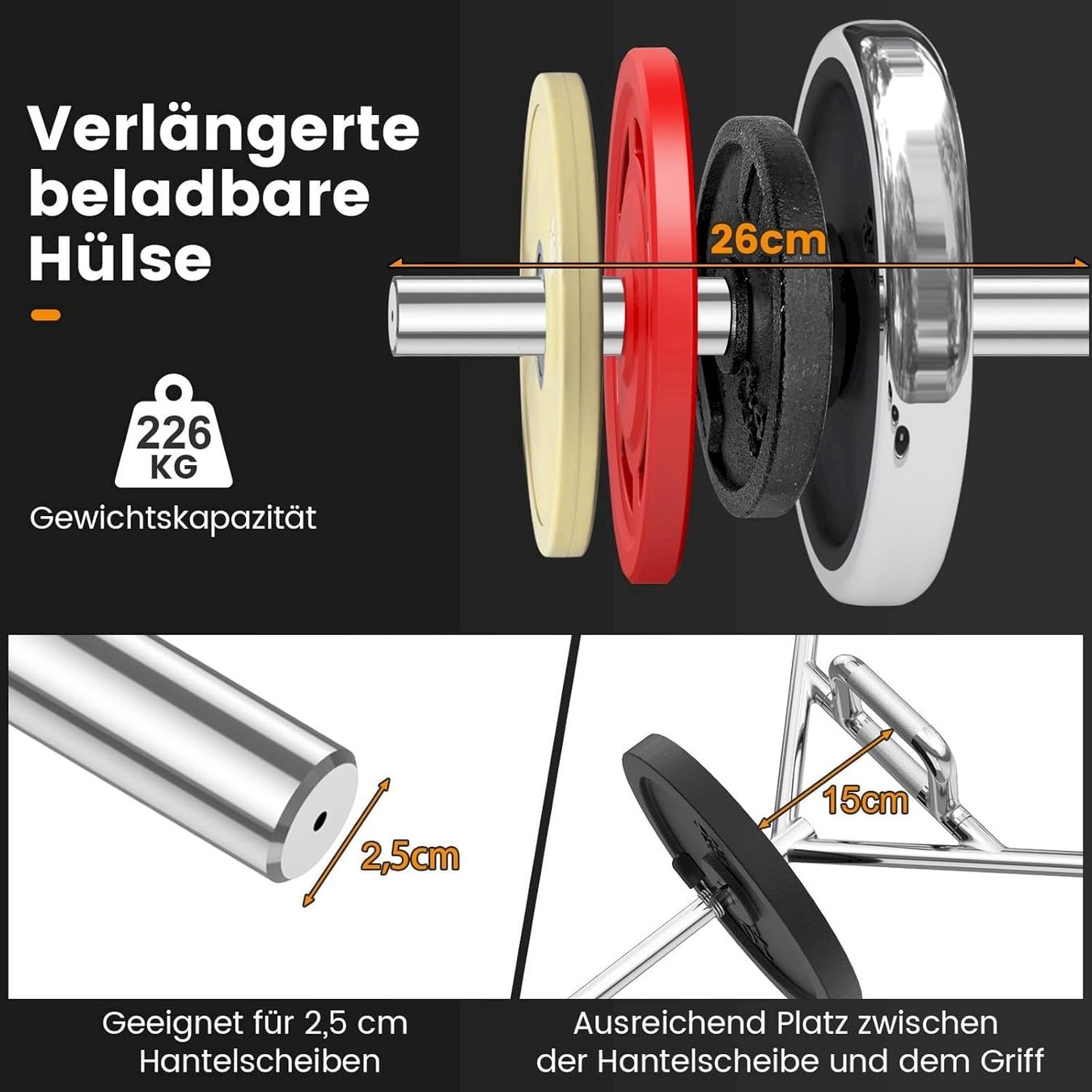 Manubri & Pesi: Trap Bar 25mm Aufnahme Silber – Nuovo e nell'imballaggio originale da Bottighofen venduto da zaap 3
