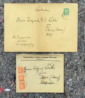 2 Briefe München Deutsche Reichspost 5 + 3x 40 Reichspfennig