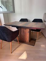 Table extensible en bois avec 4 chaises