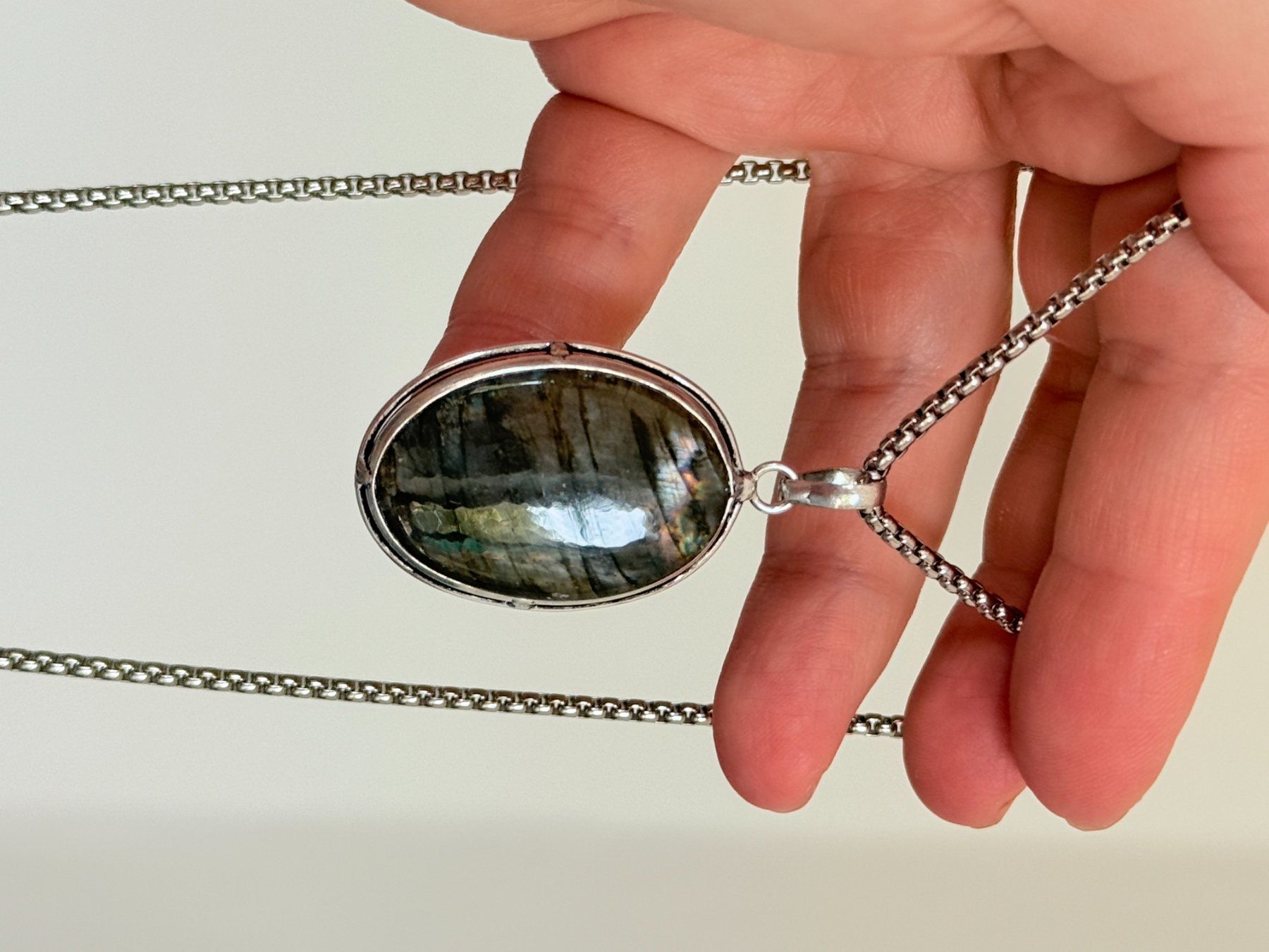 Catenine: Labradorite necklace – Nuovo e nell'imballaggio originale da Genève venduto da AGBERG 8