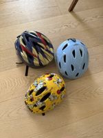 3 Kinder Fahrradhelme Blau Gelb Mehrfarbig gebraucht