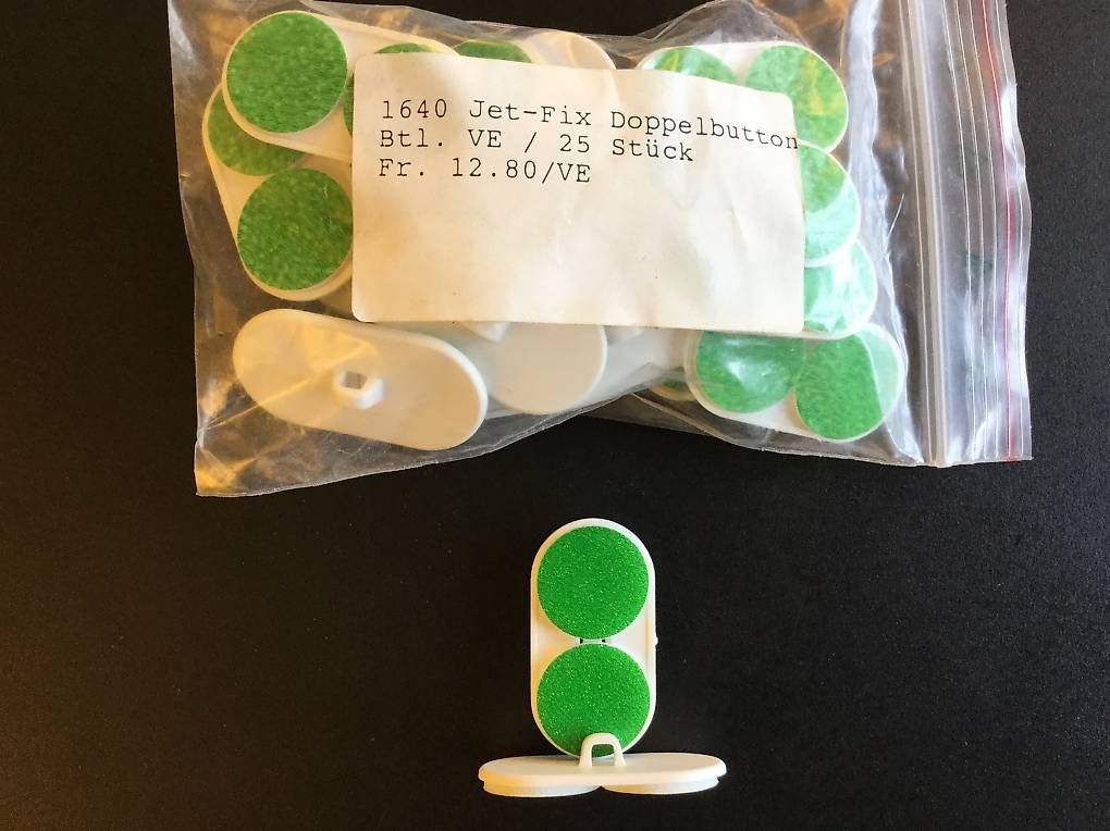 Supporti a parete: Jet Fix Doppelbutton Button für Werbung und Deko – Nuovo e nell'imballaggio originale da Kriens venduto da silo03