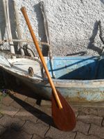 altes Paddel + kl. Boot alles aus Holz Frankreich Vintage