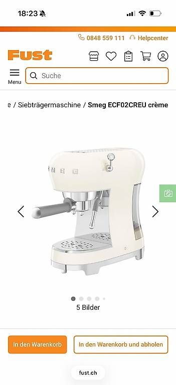 Kaffeemaschinen & Espressomaschinen: Smeg Kaffemaschine – Gebraucht aus Worblaufen von bar_8mk5