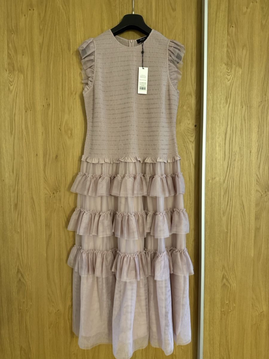 ME+EM Ethereal Tulle Shirred Maxi Dress in Deep Blush (Neu und ...