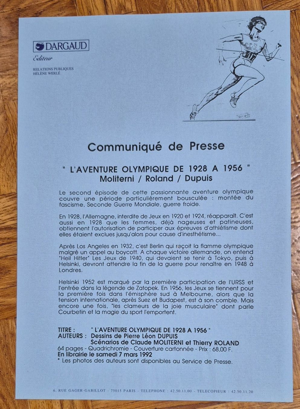 Fumetti: L' Aventure Olympique de 1928 à 1956 - EO 1992 TBE – Usato da Grand-Lancy venduto da loi_599y 7