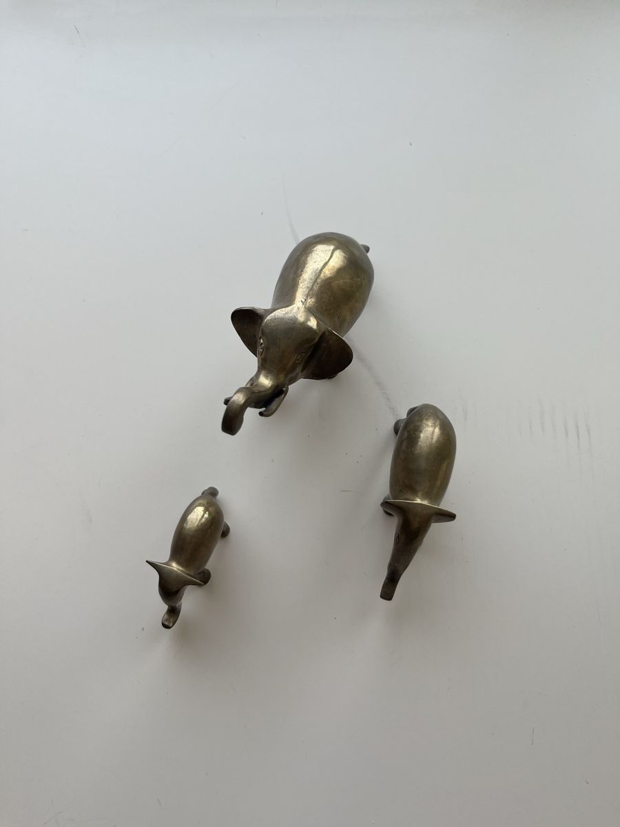 Statuette: Elefanten Trio aus Metall – Usato da Ennetbürgen venduto da ser_q5qn 1