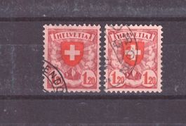 Abart "HFLVETIA", postfrisch und gestempelt 2