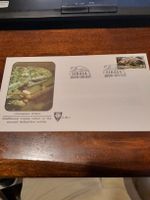 SIBASA - Enveloppe illustrée, timbre caméléon, 1990 rare!