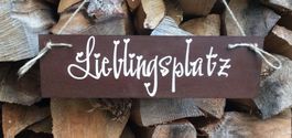Edelrost Schild „Lieblingsplatz“