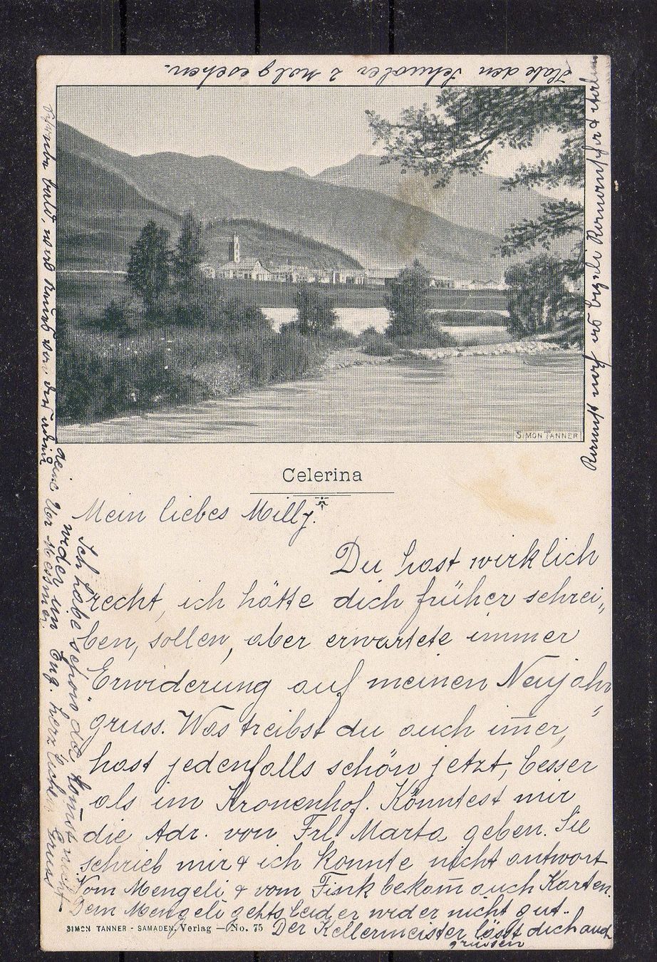 Cartoline postali: Celerina GR, 1900, ʘ Celerina + Glarus – Usato da Biel venduto da Liewer2