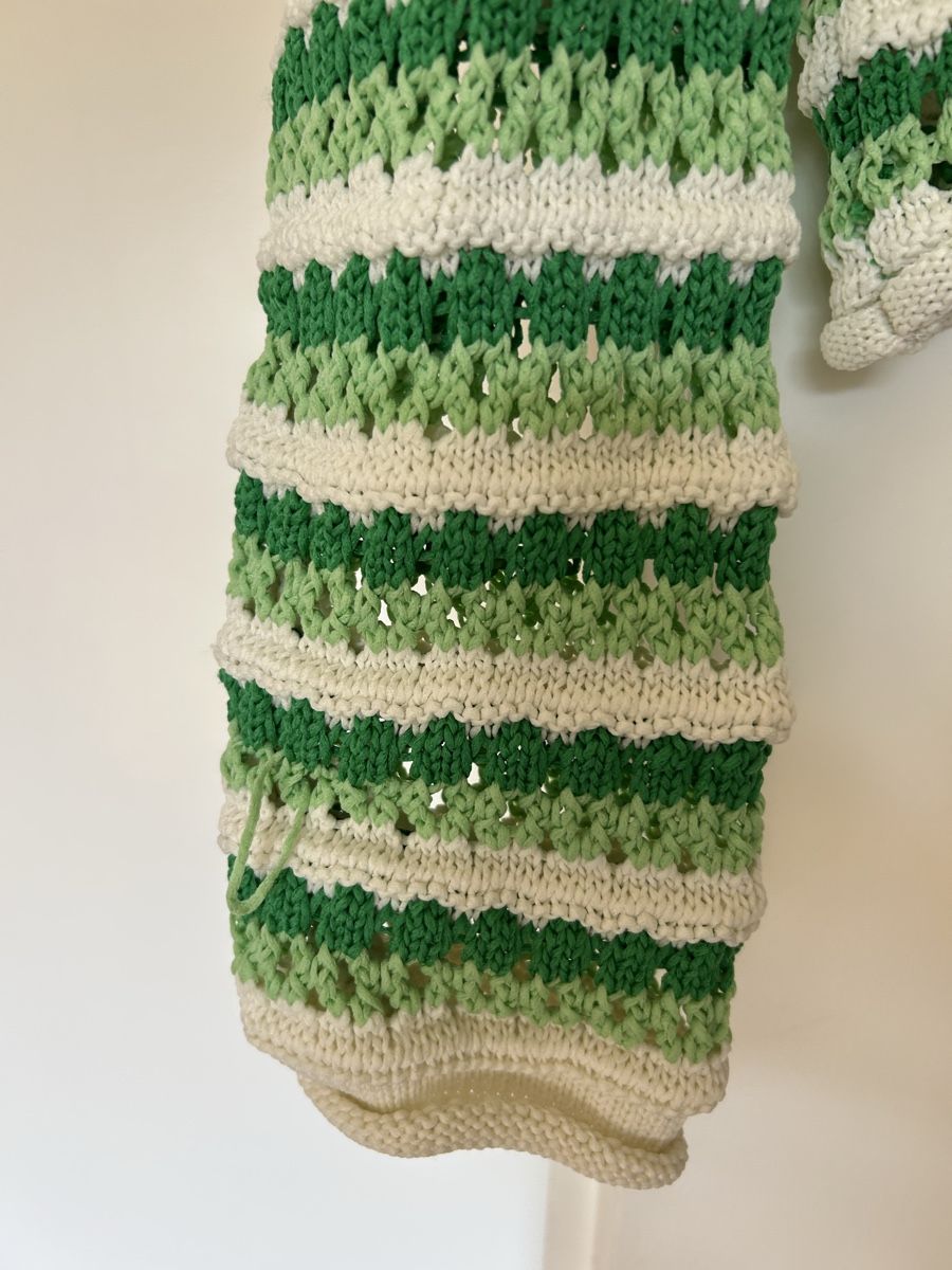 Pull&Bear Pullover & Sweatshirts: Pull & Bear green and white striped knit sweater  – Gebraucht aus Zürich von ori_9dcy 2