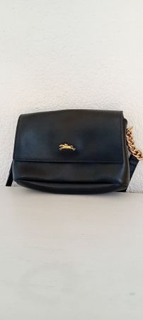 Longchamp Umhängetasche Leder Schwarz/ Gold