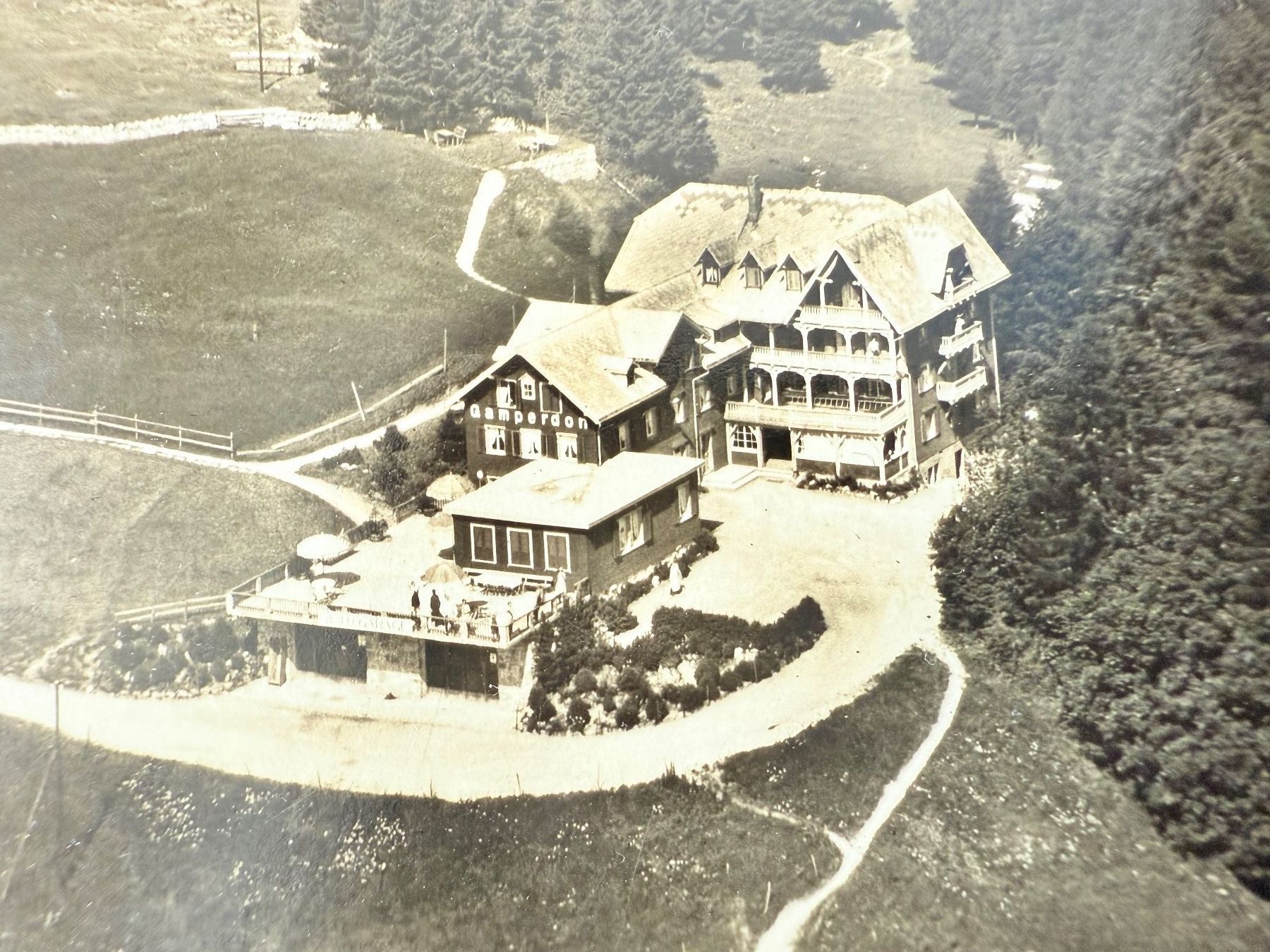 Cartoline postali: AK Hotel Gamperdon Flums – Usato da Zwingen venduto da moje1 1