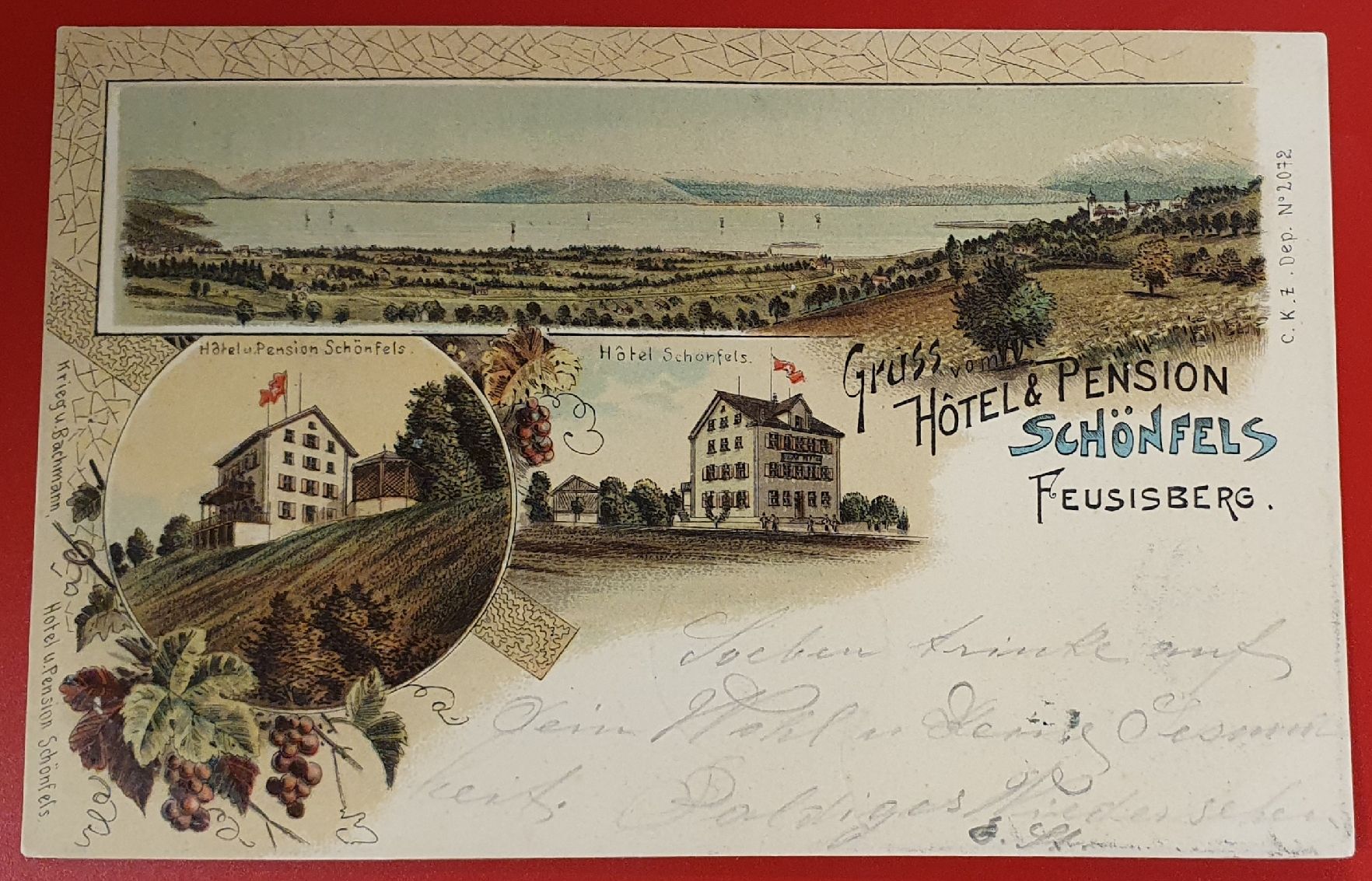 Ansichtskarten: Feusisberg 1900 -  Hotel Pension Schönfels – Gebraucht aus Kreuzlingen von Rschweiz1
