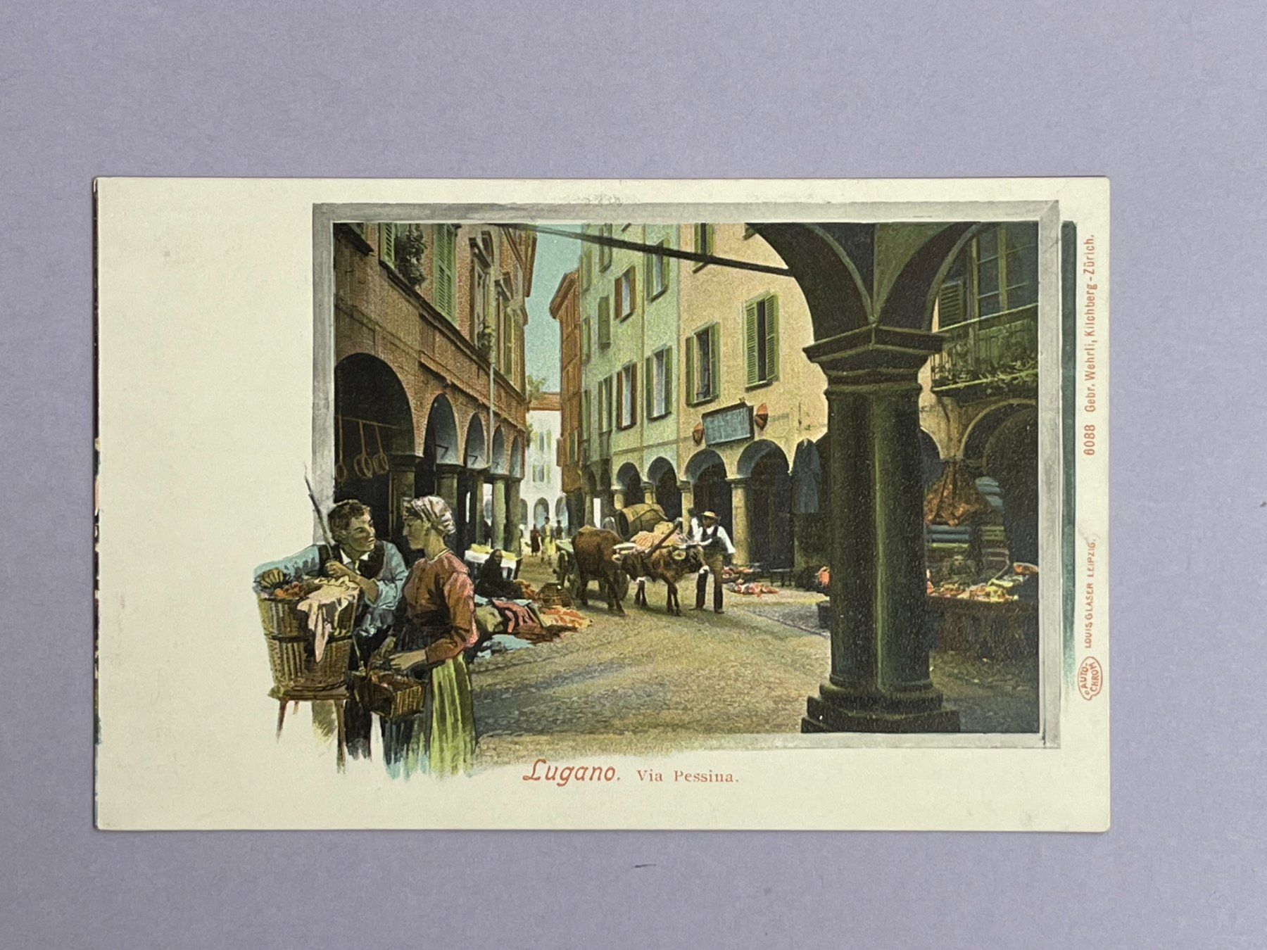 Cartoline postali: Lugano - Via Pessina - belebt !!! – Usato da Steg VS venduto da danwer74