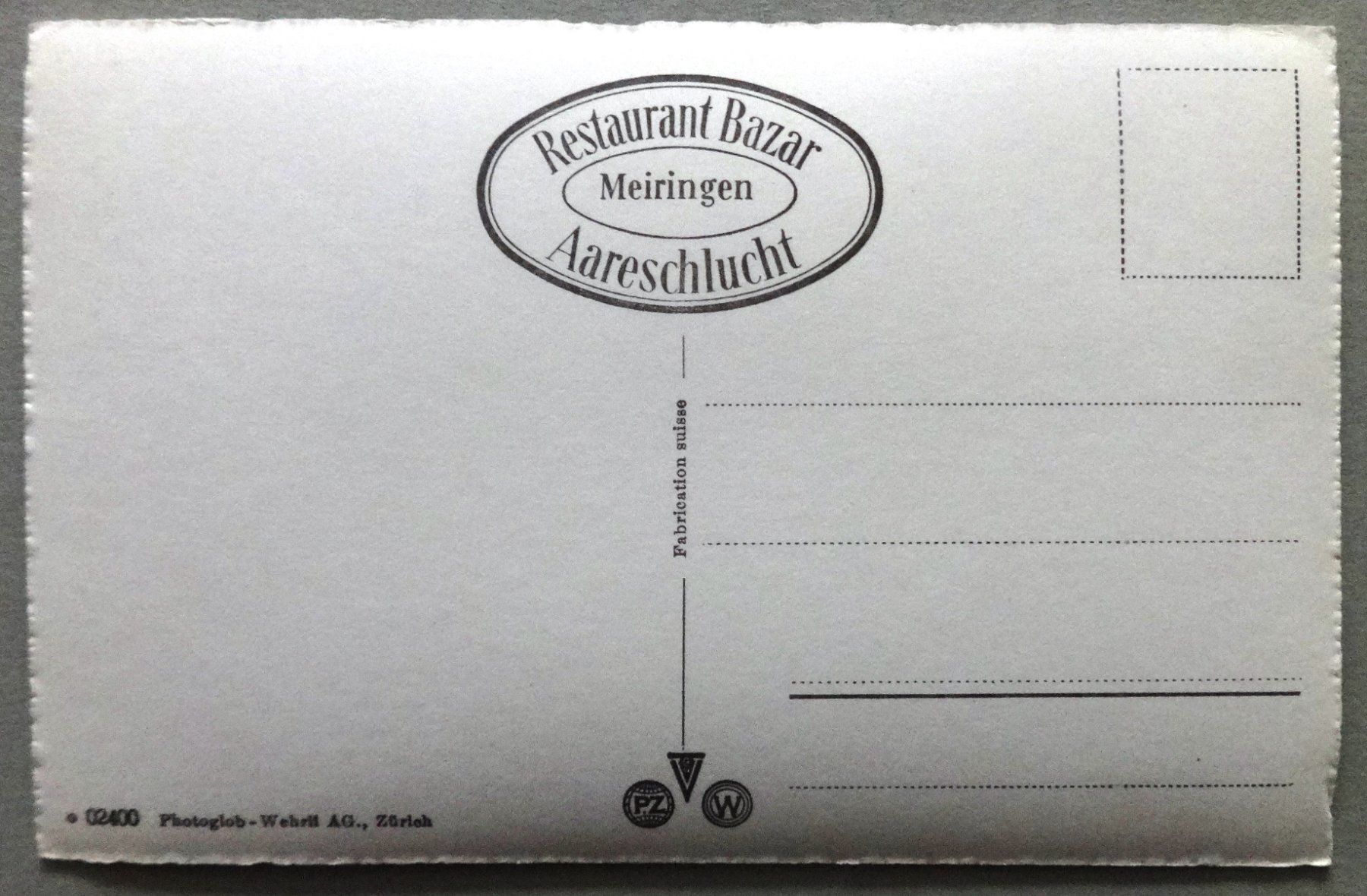 Cartoline postali: Aareschlucht – Usato da Fétigny venduto da Billy2miny 1