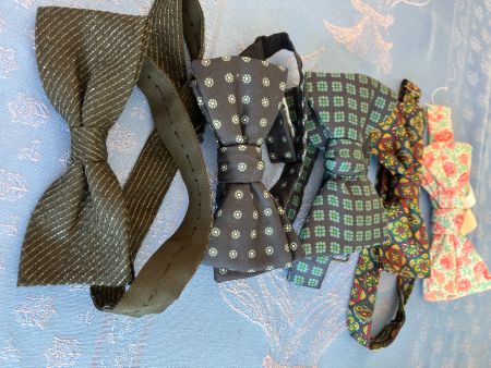 Lot 5 noeuds papillon vintage   chic retro