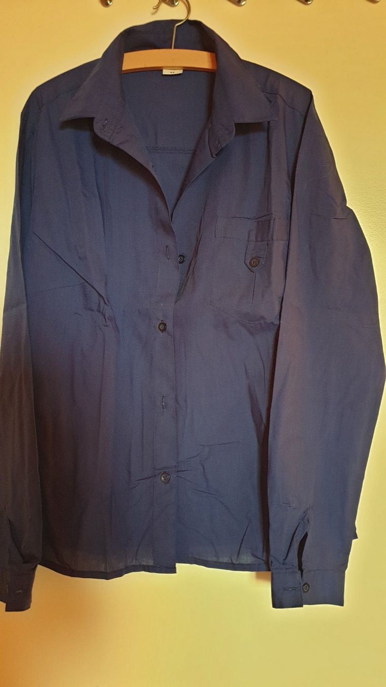 Camicette: Bluse langarm, Dunkelblau 44, Polyester/Baumwolle – Usato da Biel/Bienne venduto da bormida42