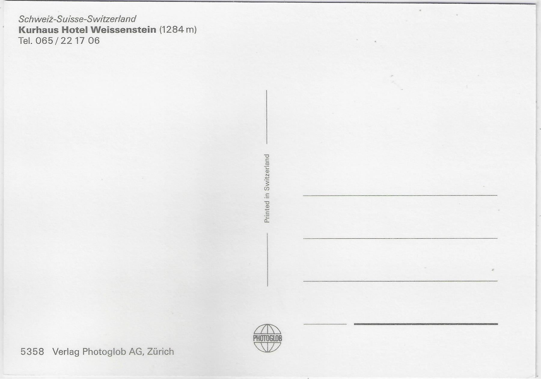 Cartoline postali: Kurhaus Hotel Weissenstein – Usato da Ettingen venduto da Kartenplanet 1