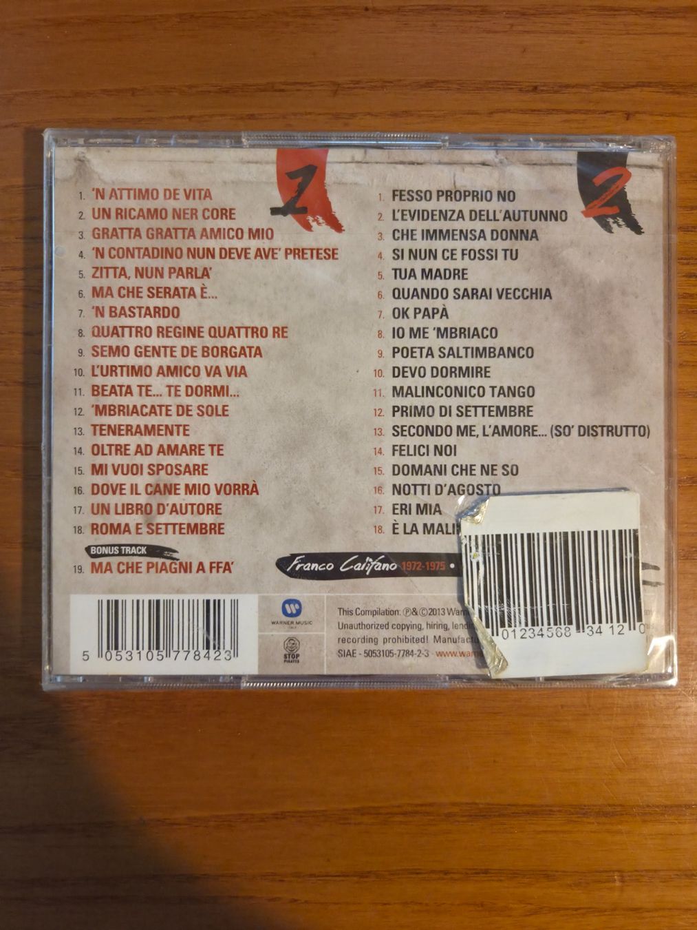 CD: 2-CD: Franco Califano | The Complete Studio Collection – Nuovo e nell'imballaggio originale da Aldesago venduto da lusuardi 1