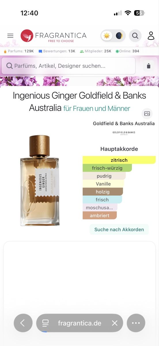Profumi & Eau de Toilette: Goldfield & Banks Ingenious Ginger, 2 ml – Usato da Sursee venduto da nri_g5z8 1