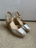 Silberne Espadrilles Sandalen Graceland Grösse 36 mit Silber