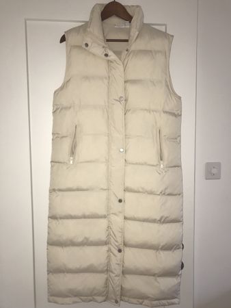 VILA Weste lang Gr. 36 cremefarben Winter Herbst