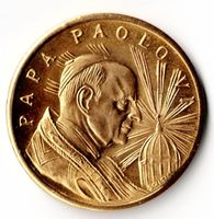 Papa Paolo VI_Bedeutente Persönlichkeiten_Goldfarben