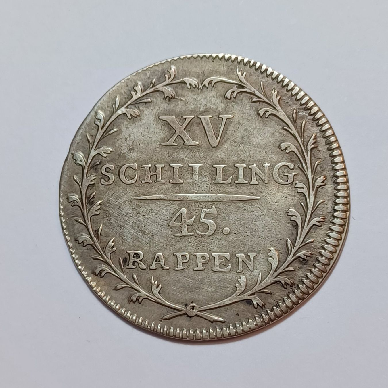 Tutti le monete: 15 Schillinge 1811 Glarus – Usato da Pfäffikon ZH venduto da Schweizer_Muenzen