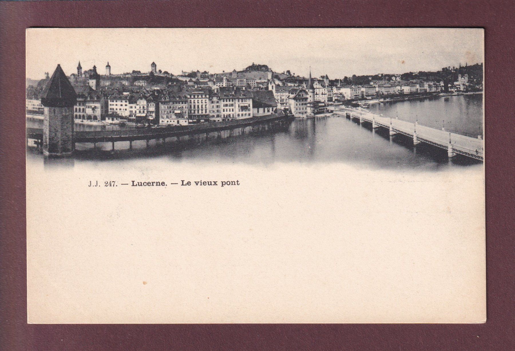 Cartoline postali: LUZERN - Kapellbrücke - Wasserturm – Usato da Pully venduto da nicecards
