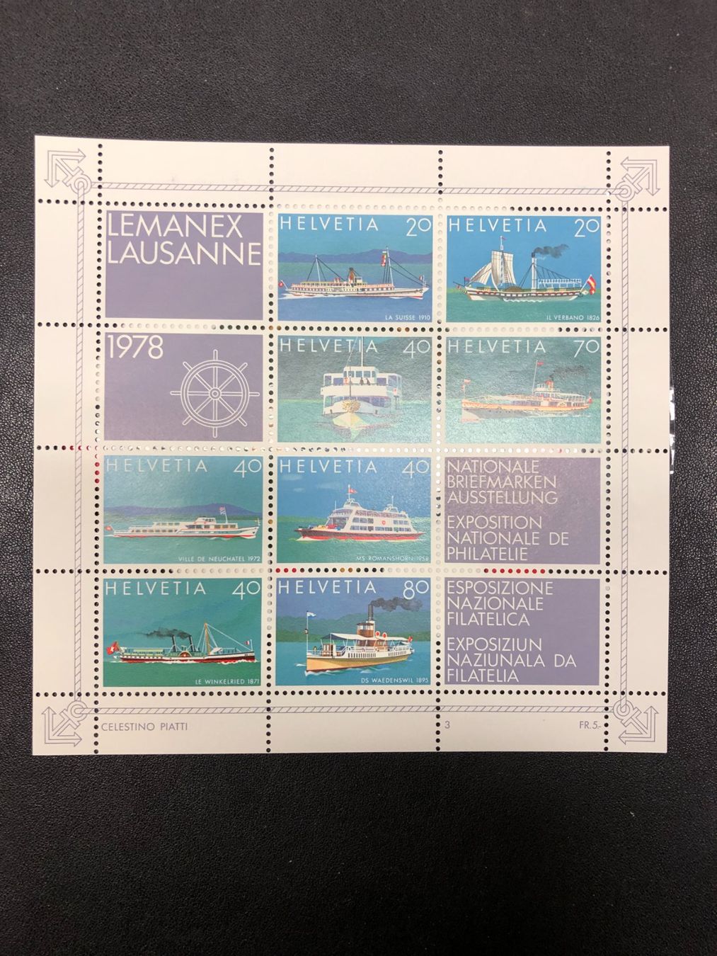 Tutti i francobolli: Sonderbriefmarken Lemanex Lausanne 1978 – Nuovo (secondo la descrizione) da Erlen venduto da astra2013
