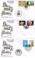 3 UNO Genf, Wien + New York FDC's ab 1 Franken