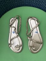SUMMERTIME - stylische/edle Flip-Flops, gold, 39