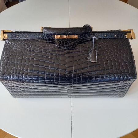 Sac de médecin "Baise-en-ville" cuire de peau de crocodile