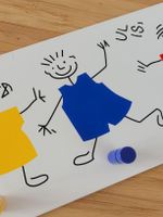 🎈Lustige Kinder Wandgarderobe Strichmännchen 