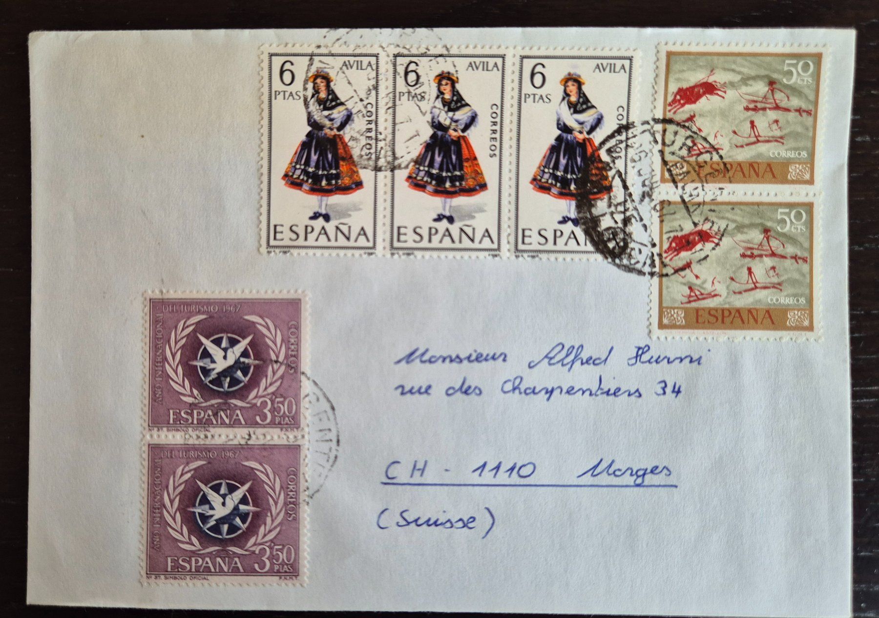 Alle Briefmarken: 3 Briefe Spanien – Gebraucht aus Buus von papillon098 3