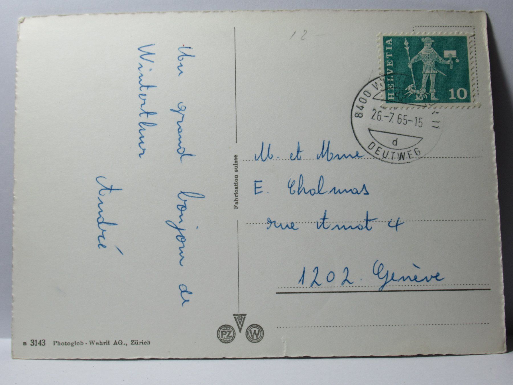 Ansichtskarten: Winterthur , Technikum , Physikgebäude  1965 – Gebraucht aus Grenchen von Bluemchen1900 1