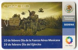 Telefonkarte "Militär".  Mexiko